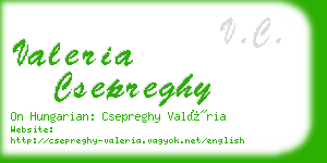 valeria csepreghy business card